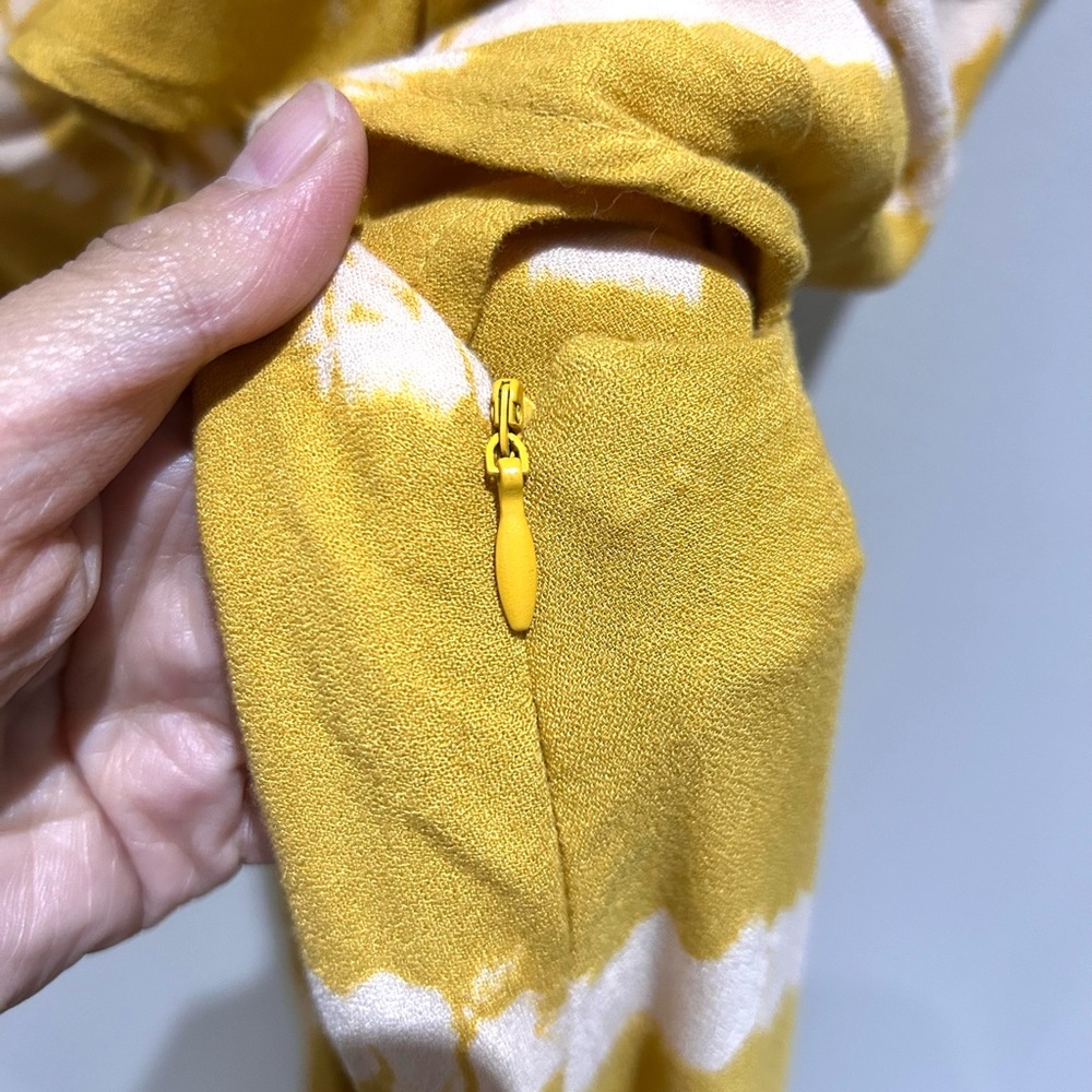 Yellow Tie-Dye High-Low Boho Maxi Dress- Size S-100% Rayon - Picture 8 of 8